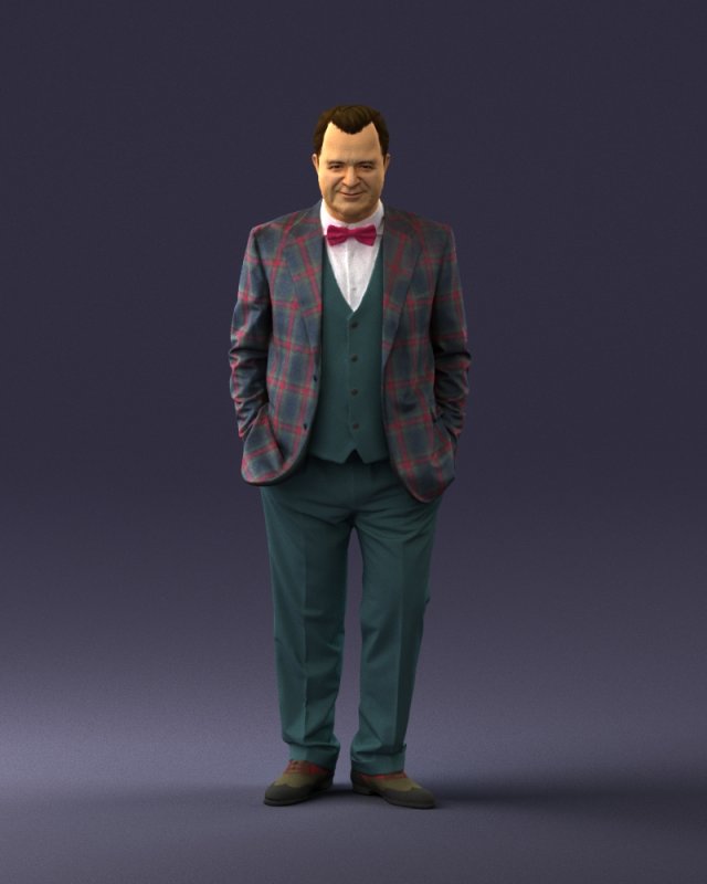 man in jacket 0289 3d print ready 3D Принт Модель .c4d .max .obj .3ds .fbx .stl .blend 