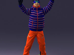 man skiing 0283 3D Model