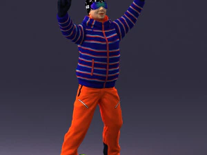 man skiing 0283 3D Model