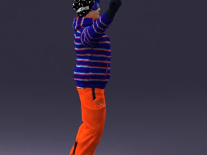 man skiing 0283 3D Model
