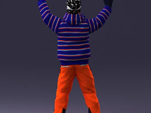 man skiing 0283 3D Model