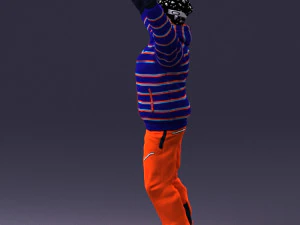 man skiing 0283 3D Model