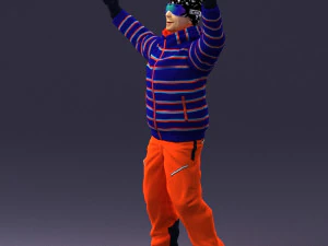 man skiing 0283 3D Model