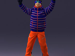 man skiing 0283 3D Model