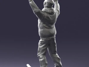man skiing 0283 3D Model