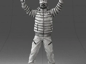 man skiing 0283 3D Model