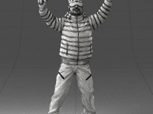 man skiing 0283 3D Model