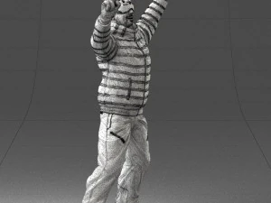 man skiing 0283 3D Model