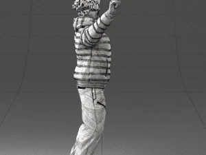 man skiing 0283 3D Model