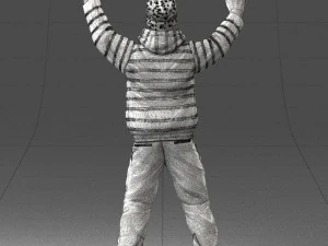 man skiing 0283 3D Model
