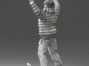 man skiing 0283 3D Model