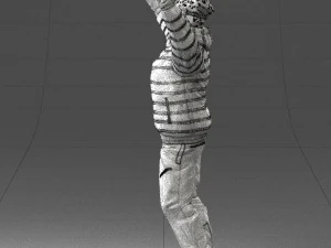 man skiing 0283 3D Model