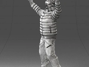 man skiing 0283 3D Model