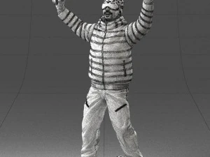 man skiing 0283 3D Model