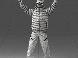 man skiing 0283 3D Model