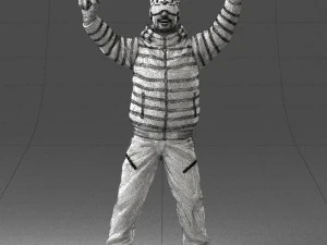 man skiing 0283 3D Model