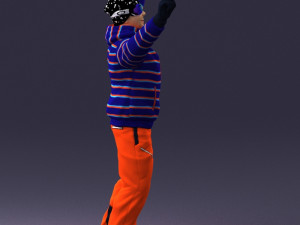 man skiing 0283 3d print ready 3D-Druckmodell