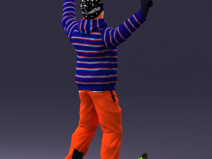 man skiing 0283 3d print ready 3D-Druckmodell