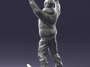 man skiing 0283 3d print ready 3D-Druckmodell