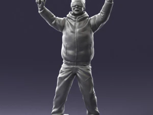 man skiing 0283 3d print ready 3D Print Model