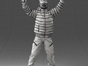 man skiing 0283 3d print ready 3D-Druckmodell