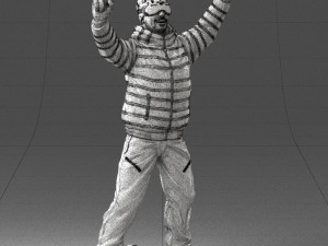 man skiing 0283 3d print ready 3D-Druckmodell