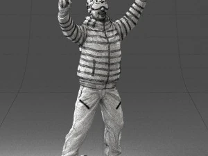 man skiing 0283 3d print ready 3D Print Model