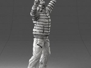 man skiing 0283 3d print ready 3D-Druckmodell