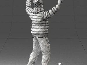 man skiing 0283 3d print ready 3D Print Model