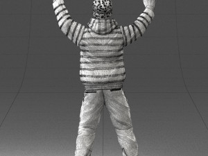 man skiing 0283 3d print ready 3D-Druckmodell
