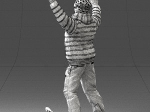 man skiing 0283 3d print ready 3D-Druckmodell
