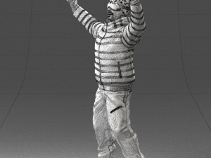 man skiing 0283 3d print ready 3D-Druckmodell