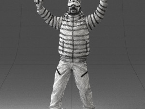 man skiing 0283 3d print ready 3D-Druckmodell