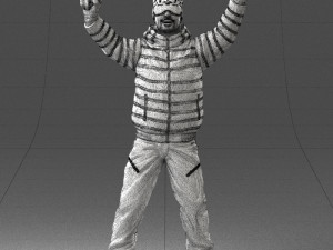 man skiing 0283 3d print ready 3D-Druckmodell