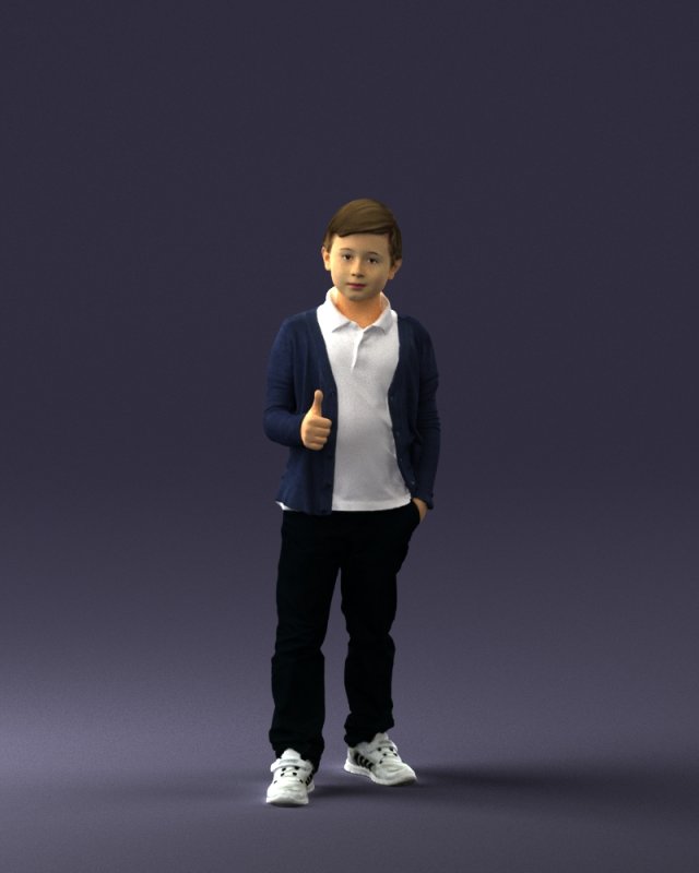 boy in pose 0241 3D Model .c4d .max .obj .3ds .fbx .stl .blend 