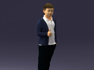 boy in pose 0241 3D Model