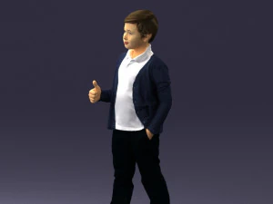 boy in pose 0241 3D Model