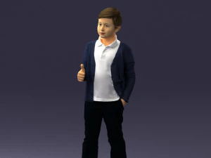 boy in pose 0241 3D Model