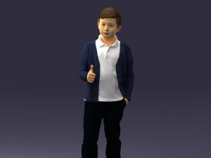 boy in pose 0241 3D Model