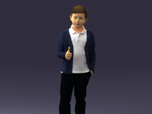 boy in pose 0241 3D Model
