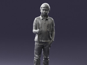 boy in pose 0241 3D Model