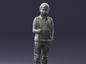 boy in pose 0241 3D Model
