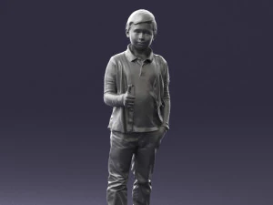 boy in pose 0241 3D Model