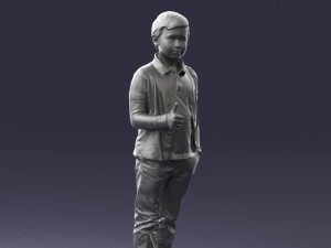 boy in pose 0241 3D Model