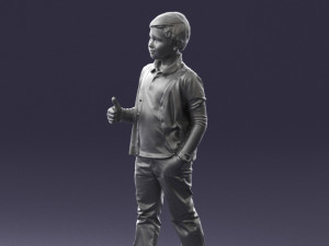 boy in pose 0241 3D Model