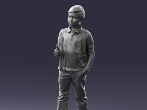 boy in pose 0241 3D Model