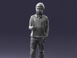 boy in pose 0241 3D Model