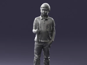 boy in pose 0241 3D Model