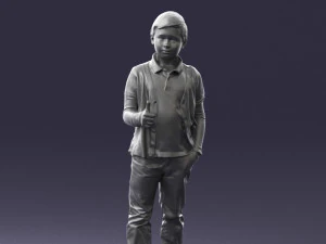 boy in pose 0241 3D Model