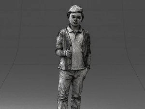 boy in pose 0241 3D Model